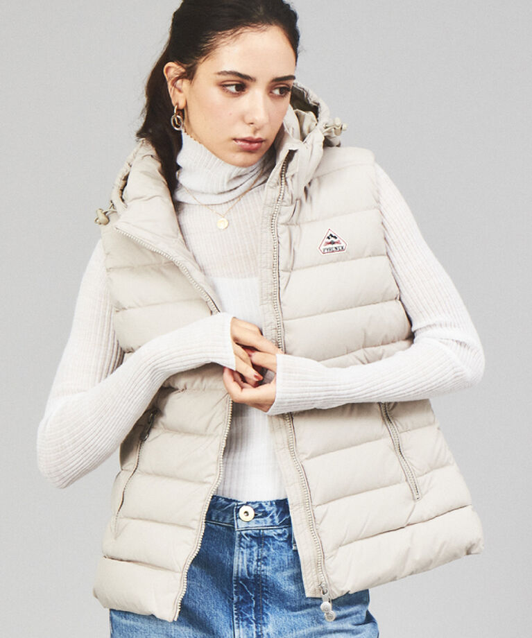 Rouge vif「【PYRENEX / ピレネックス】SPOUTNIC VEST HOODE /」|ダウン|グレージュ