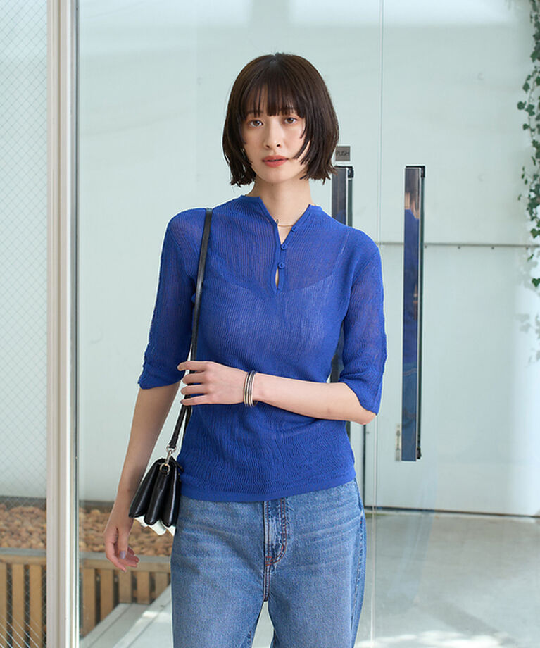 Rouge vif「両畦スリットシアーニットプルオーバー」|ニット・セーター|