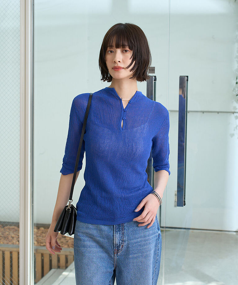 Rouge vif「両畦スリットシアーニットプルオーバー」|ニット・セーター|