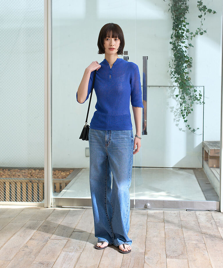 Rouge vif「両畦スリットシアーニットプルオーバー」|ニット・セーター|