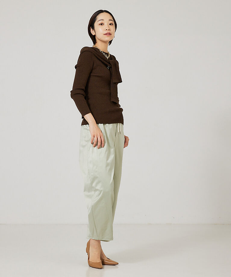qualite「【日本製/2023AW】シームレスボートネックニット」|ニット・セーター|
