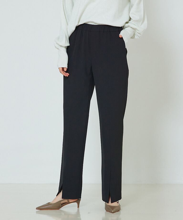 qualite「【WEB限定】2WAYストレッチセンターベンツパンツ」|その他|ブラック