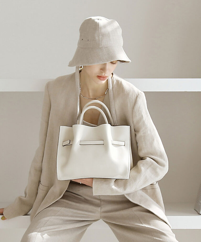 LOWELL things「【TVドラマ使用商品】Swell/2WAYギャザーオープントートBAG mini」|ショルダー・メッセンジャー|アイボリー