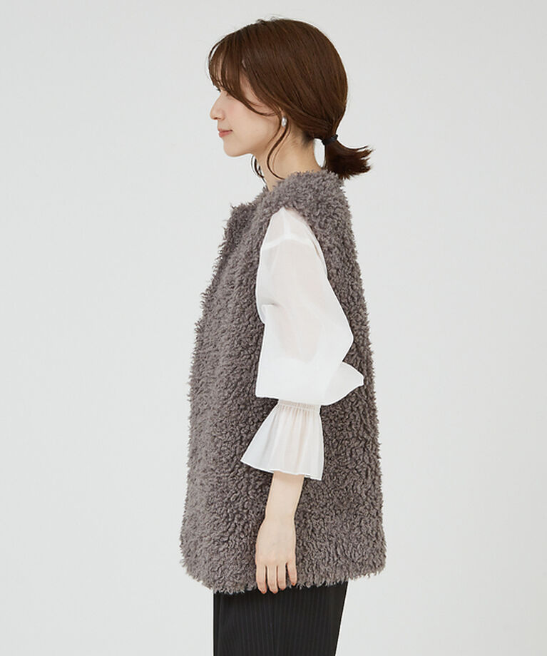 abahouse mavie「フェイクファーベスト」|その他|