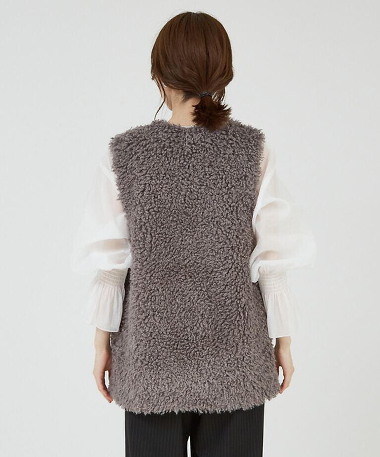 abahouse mavie「フェイクファーベスト」|その他|