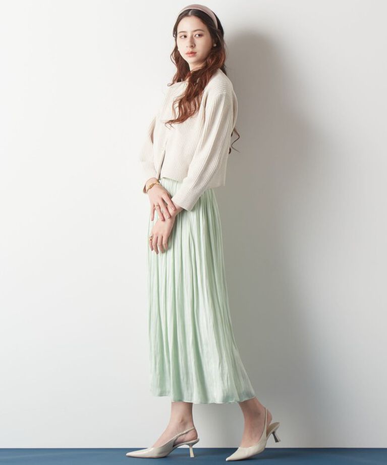 TIARA「《定番》ヴィンテージサテンギャザースカート」|スカート|