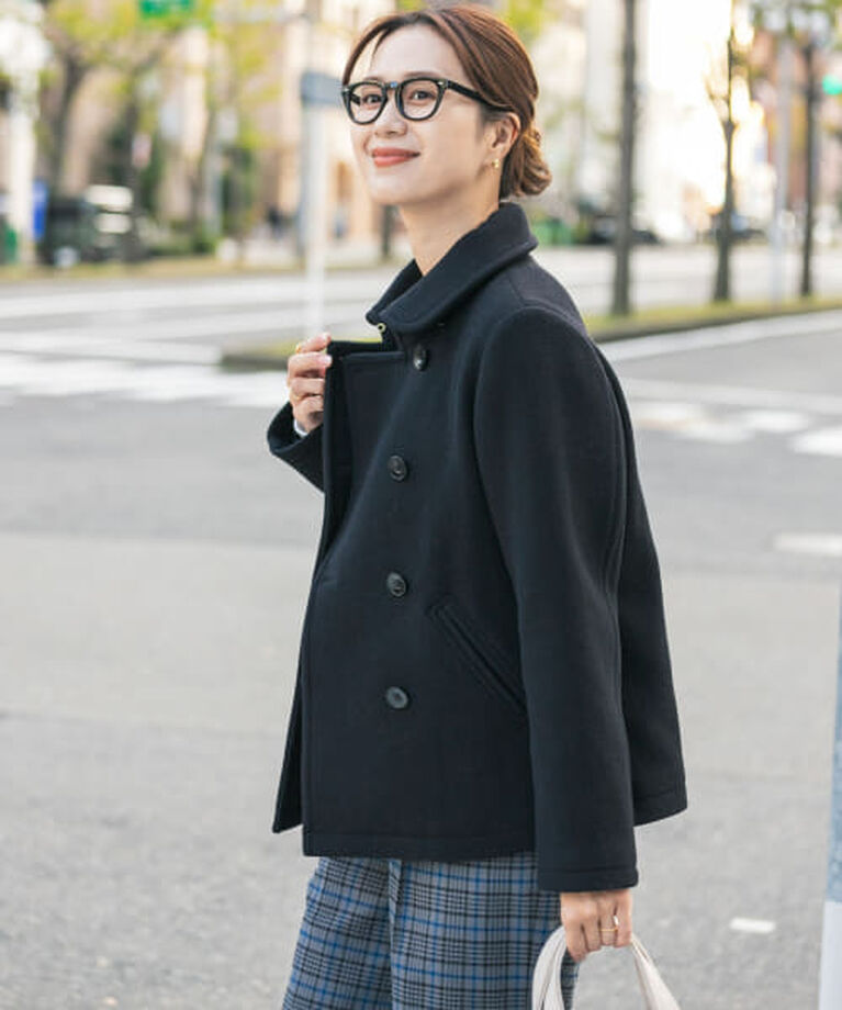 URBAN RESEARCH DOORS「DOORS ショールカラー2WAYショートコート」|ノーカラーコート|