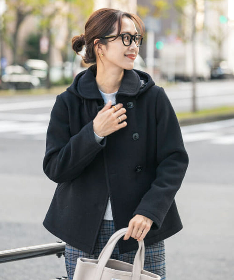 URBAN RESEARCH DOORS「DOORS ショールカラー2WAYショートコート」|ノーカラーコート|