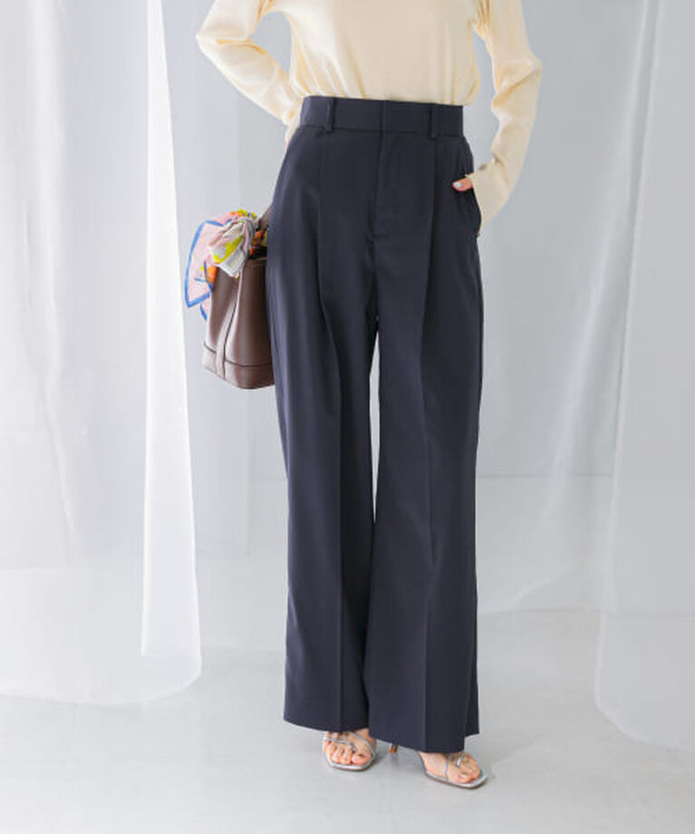 URBAN RESEARCH ROSSO「ROSSO ハイウエストワイドスラックス」|その他|NAVY