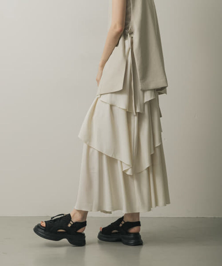 SENSE OF PLACE by URBAN RESEARCH「SENSE OF PLACE アシメティアードスカート」|スカート|IVORY