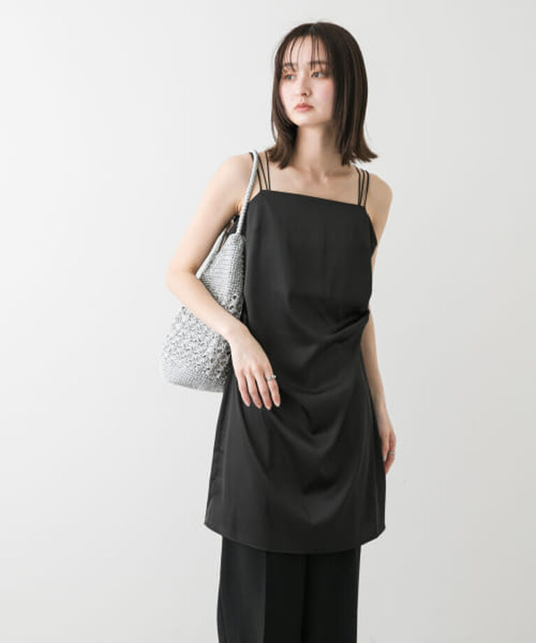 SENSE OF PLACE by URBAN RESEARCH「SENSE OF PLACE サテンタックミニキャミワンピース」|ワンピース|