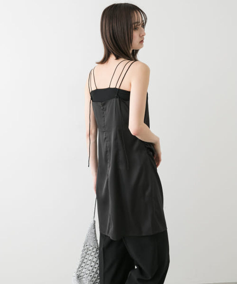 SENSE OF PLACE by URBAN RESEARCH「SENSE OF PLACE サテンタックミニキャミワンピース」|ワンピース|