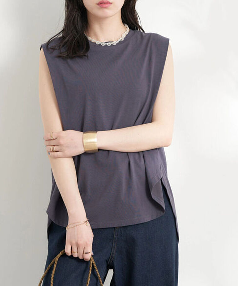 earth music&ecology「袖奥タックカットプルオーバー」|Tシャツ・カットソー|
