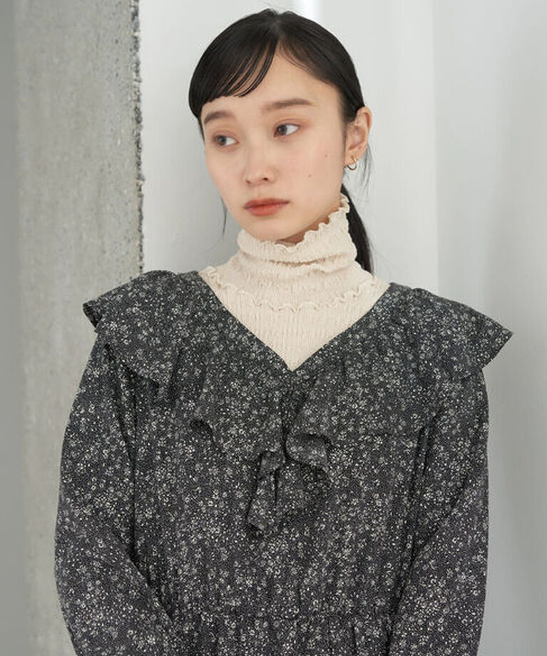 earth music&ecology「小花柄ラッフルワンピース」|ワンピース|