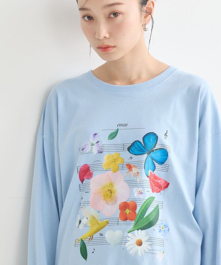 earth music&ecology「いいこと奏でるグラフィックTシャツ」|Tシャツ・カットソー|Blue