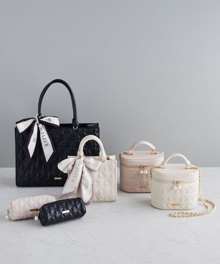 Maison de FLEUR「スカーフ付リボンキルティングトートバッグ」|トートバッグ|