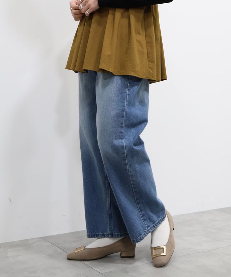 AMERICAN HOLIC「【WEB限定】ワイドデニム(-3㎝)」|デニム|
