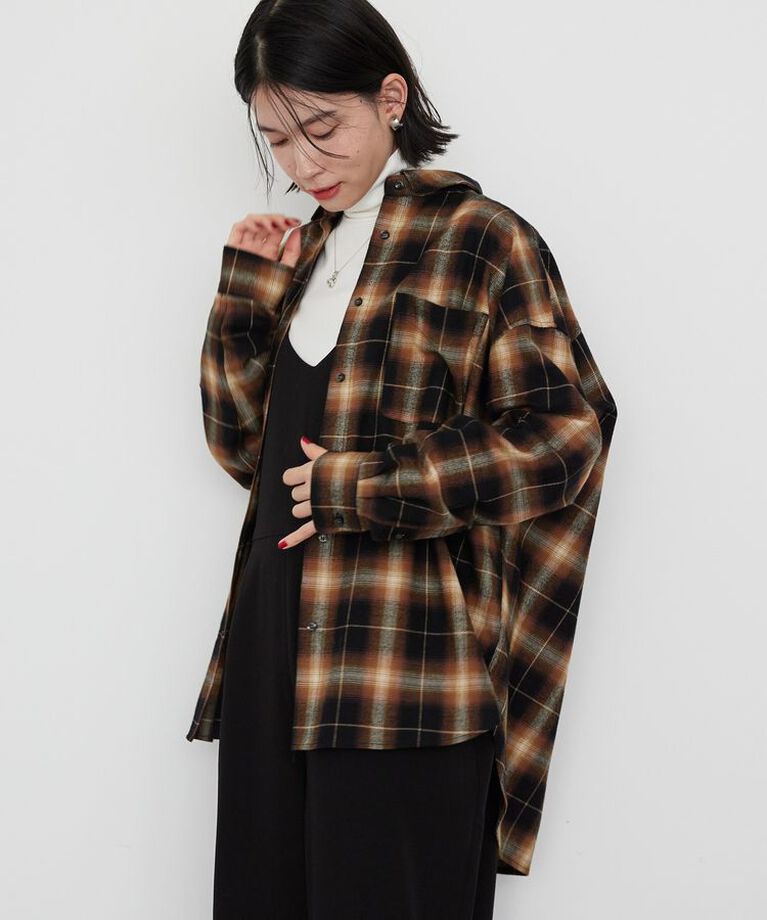 AMERICAN HOLIC「バックタックチェックビエラシャツ」|シャツ・ブラウス|