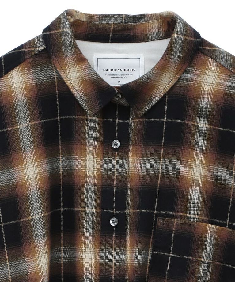 AMERICAN HOLIC「バックタックチェックビエラシャツ」|シャツ・ブラウス|