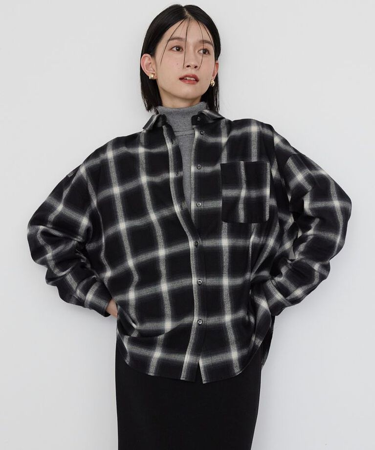 AMERICAN HOLIC「バックタックチェックビエラシャツ」|シャツ・ブラウス|Black