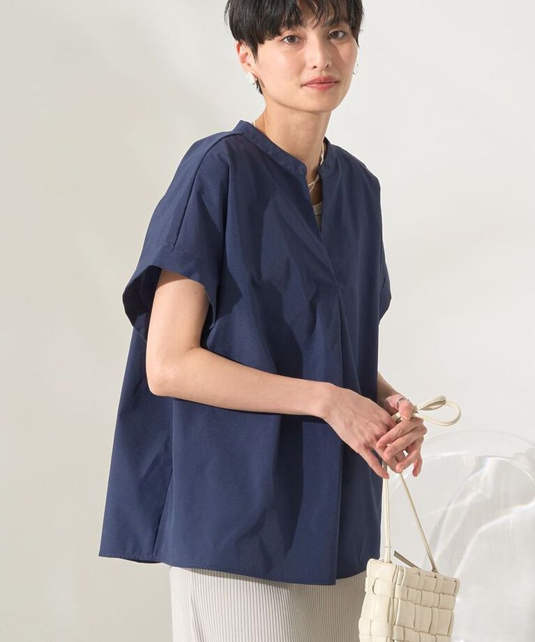 AMERICAN HOLIC「スキッパー半袖シャツ」|シャツ・ブラウス|Navy