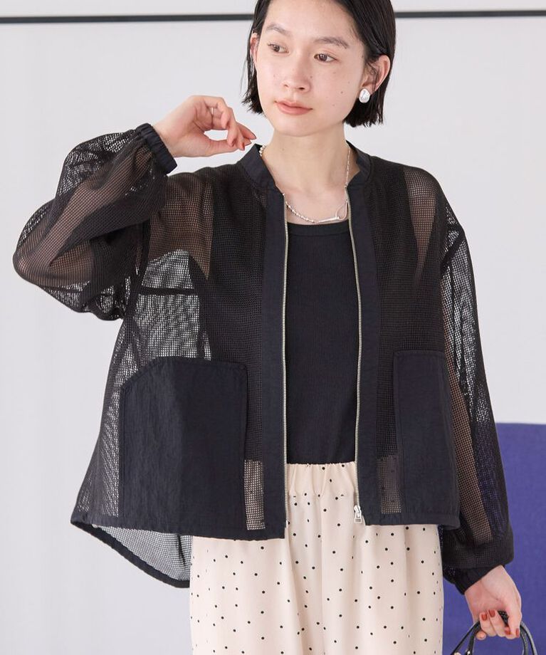 AMERICAN HOLIC「メッシュ異素材切替ブルゾン」|その他|Black
