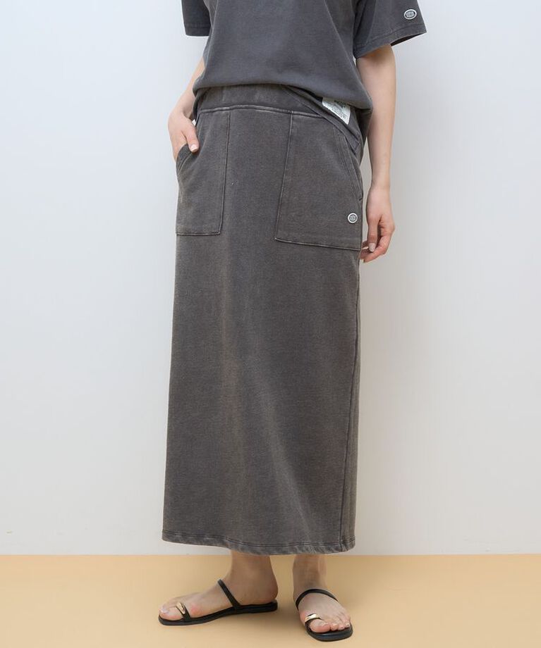 AMERICAN HOLIC「DISCUS 加工裏毛ナロースカート」|スカート|Charcoal Gray