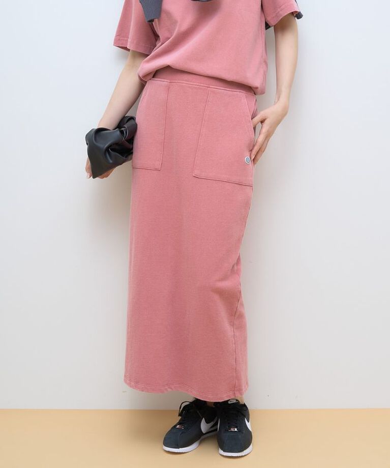 AMERICAN HOLIC「DISCUS 加工裏毛ナロースカート」|スカート|Pink