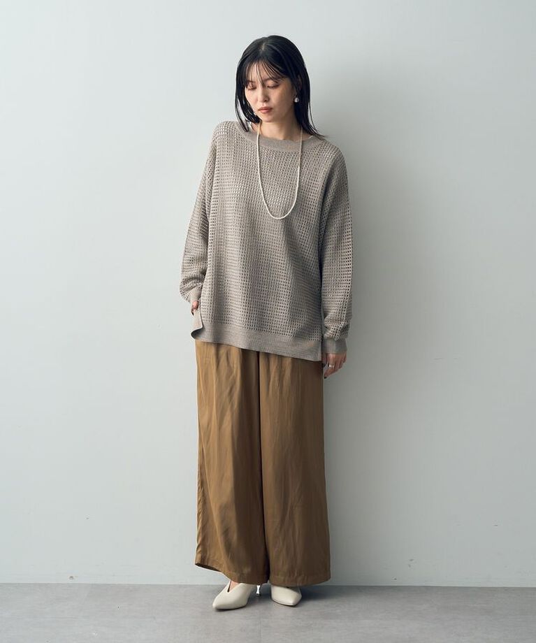 Editt by YECCA VECCA「ラメ混メッシュ編みニット」|ニット・セーター|