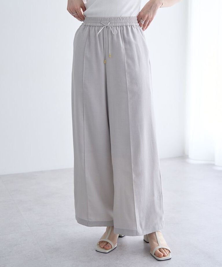 YECCA VECCA「サラサライージーワイドパンツ」|その他|Light Gray