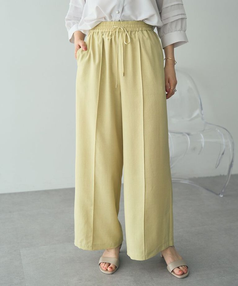 YECCA VECCA「サラサライージーワイドパンツ」|その他|Yellow
