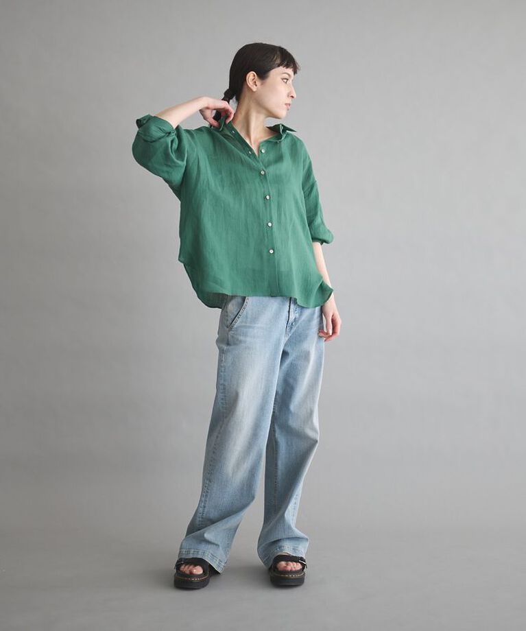 GARAGE OF GOOD CLOTHING「リネン2WAYサイド釦シャツ」|シャツ・ブラウス|