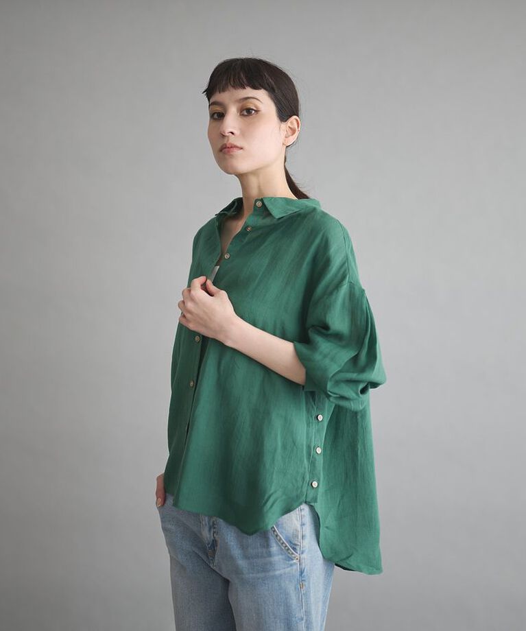 GARAGE OF GOOD CLOTHING「リネン2WAYサイド釦シャツ」|シャツ・ブラウス|
