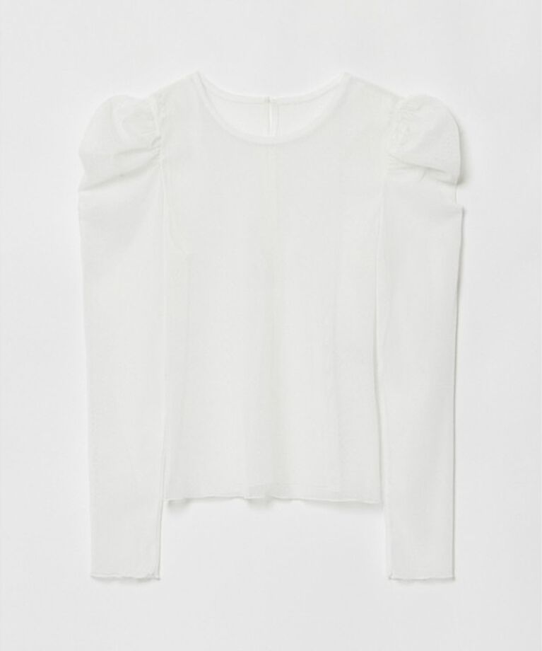 LOULOU WILLOUGHBY「【LOULOU WILLOUGHBY】ドットチュールジコスリーブプルオーバー」|Tシャツ・カットソー|