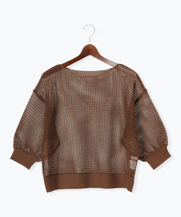 Te chichi「メッシュハーフスリーブニット」|ニット・セーター|