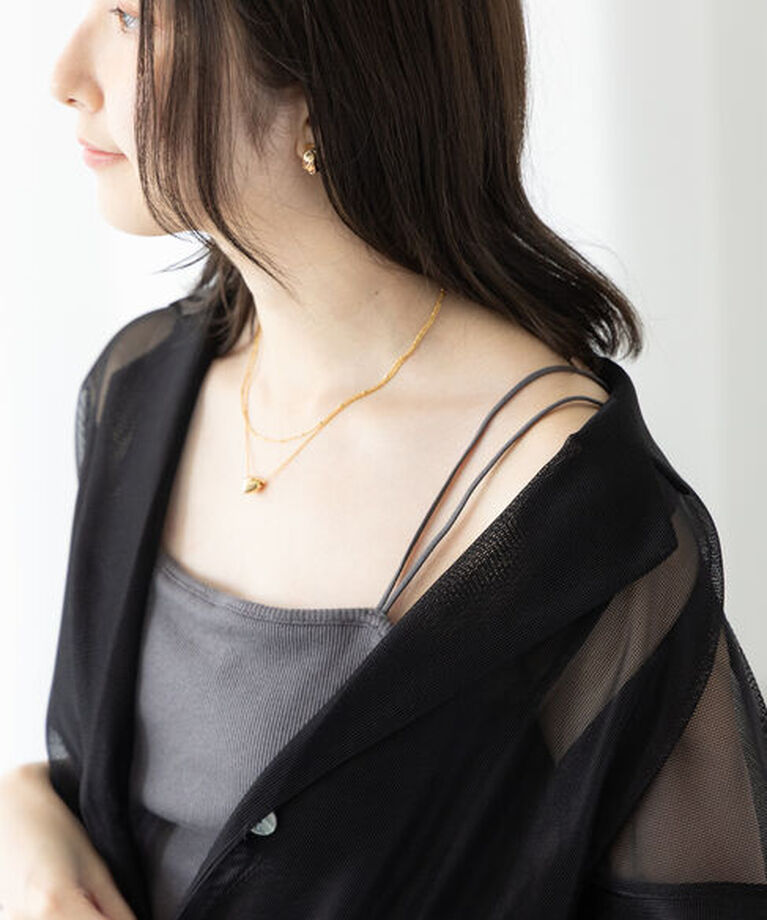 Te chichi TERRASSE「カップ付キャミソール《2025summer catalog item》」|キャミソール|チャコールグレー