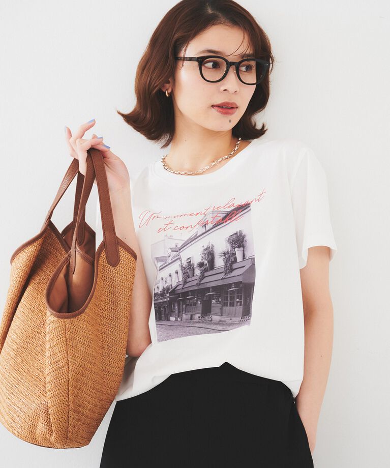 UNTITLED「【洗える/ロゴ】プリントジャージTシャツ」|Tシャツ・カットソー|