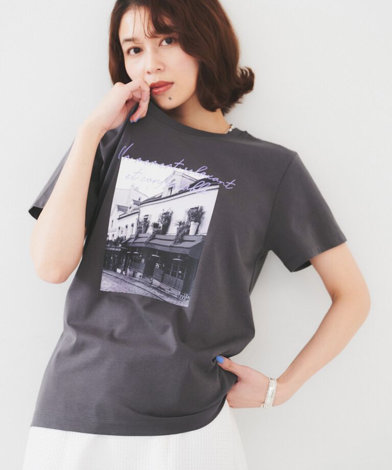 UNTITLED「【洗える/ロゴ】プリントジャージTシャツ」|Tシャツ・カットソー|
