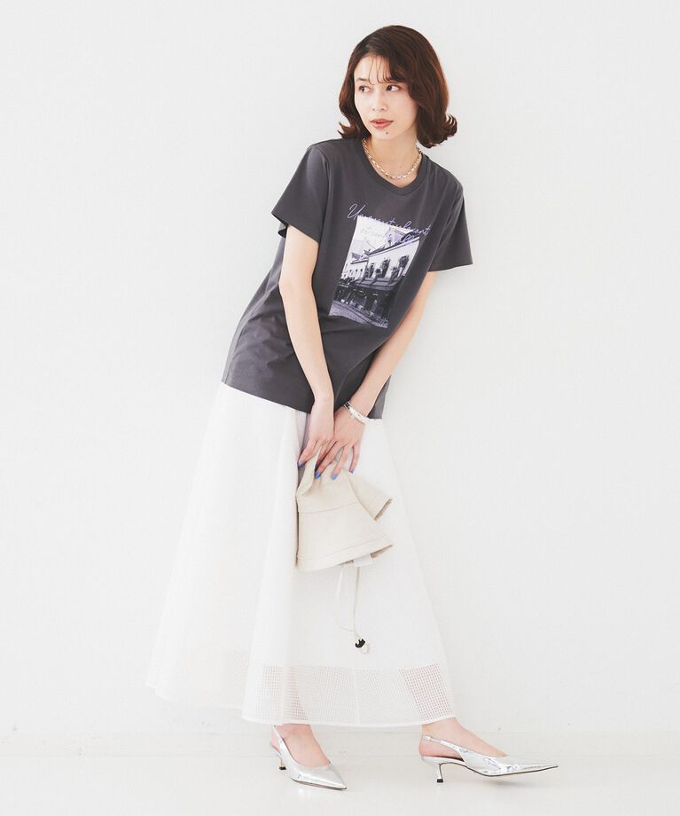 UNTITLED「【洗える/ロゴ】プリントジャージTシャツ」|Tシャツ・カットソー|