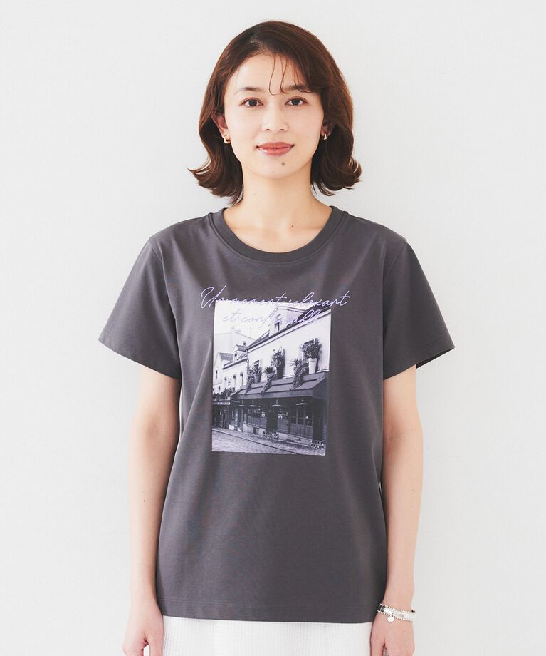 UNTITLED「【洗える/ロゴ】プリントジャージTシャツ」|Tシャツ・カットソー|