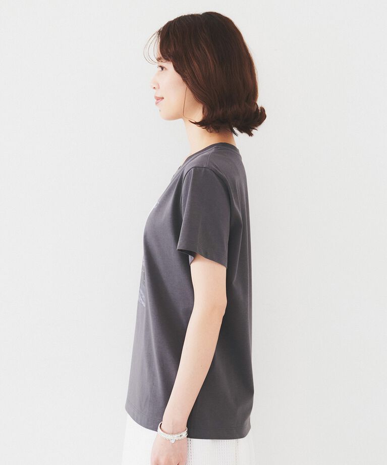 UNTITLED「【洗える/ロゴ】プリントジャージTシャツ」|Tシャツ・カットソー|