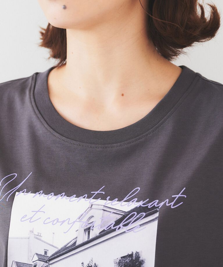 UNTITLED「【洗える/ロゴ】プリントジャージTシャツ」|Tシャツ・カットソー|