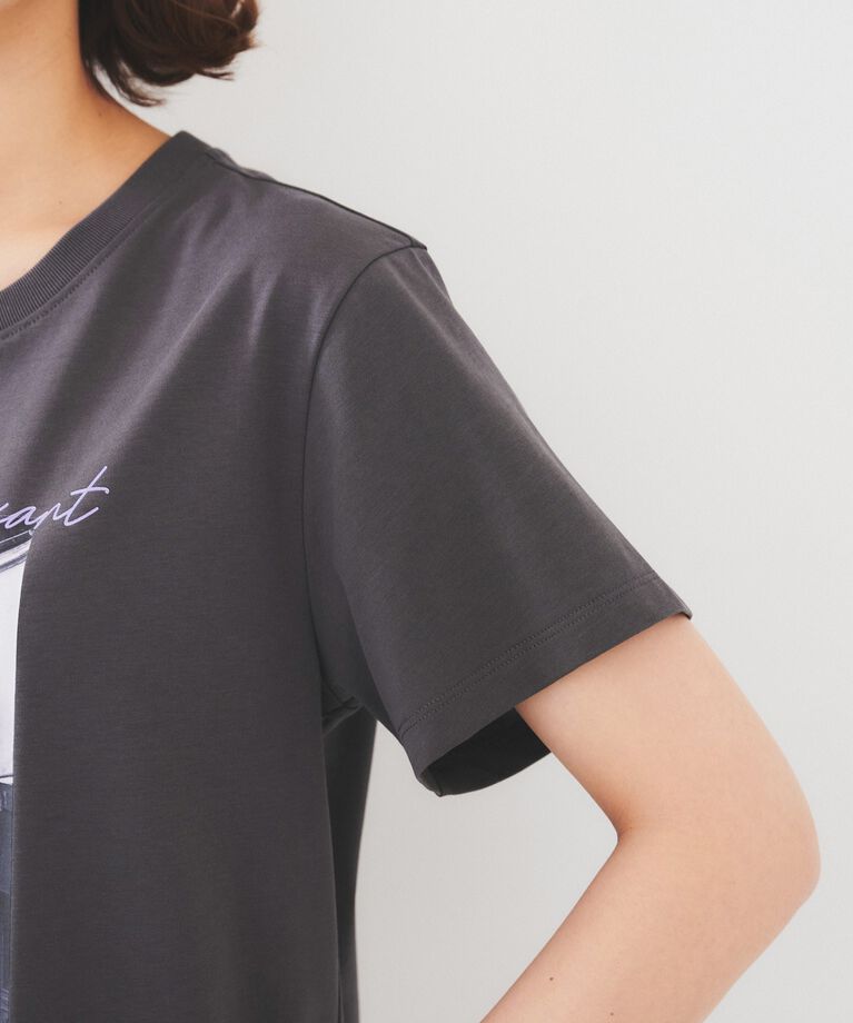 UNTITLED「【洗える/ロゴ】プリントジャージTシャツ」|Tシャツ・カットソー|