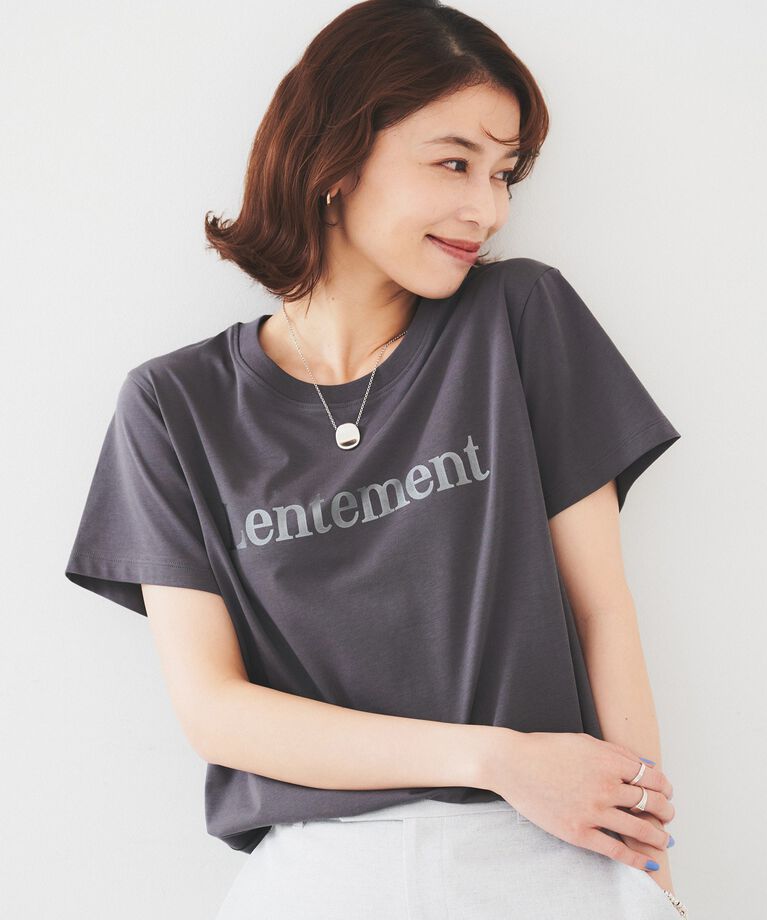 UNTITLED「【洗える/ロゴ】プリントジャージTシャツ」|Tシャツ・カットソー|
