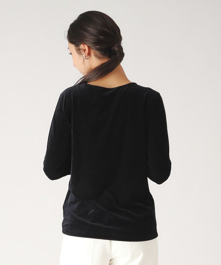 COUP DE CHANCE「【洗える／日本製】ベロア調プルオーバージャージ」|Tシャツ・カットソー|