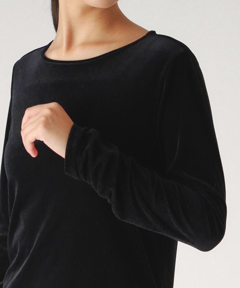 COUP DE CHANCE「【洗える／日本製】ベロア調プルオーバージャージ」|Tシャツ・カットソー|