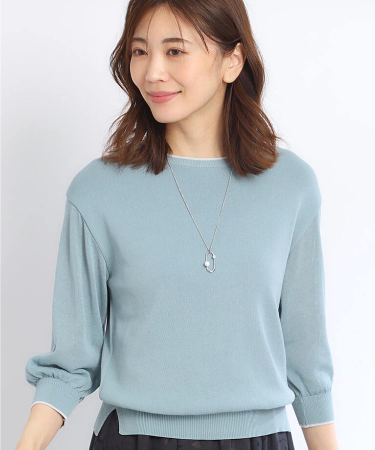 Reflect「【SALE／人気ニット！WEB限定カラーあり／洗える】バックボタンディティールニット」|ニット・セーター|ｸﾞﾘｰﾝ(022)