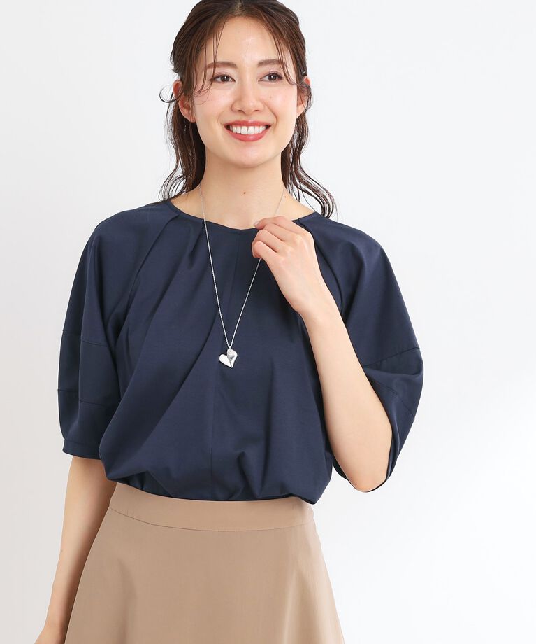 Reflect「【接触冷感／マシンウォッシュ可】キレイめラグランスリーブジャージ」|Tシャツ・カットソー|ネイビー(094)