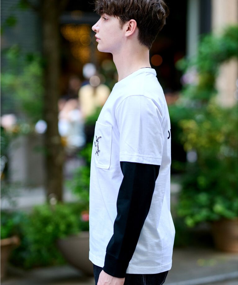 DRESSTERIOR「フェイクレイヤード ロングTシャツ」|Tシャツ・カットソー|