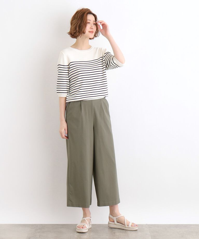 grove「＜接触冷感・多サイズ＞サマーハイパーストレッチクロップドワイドパンツ」|その他|
